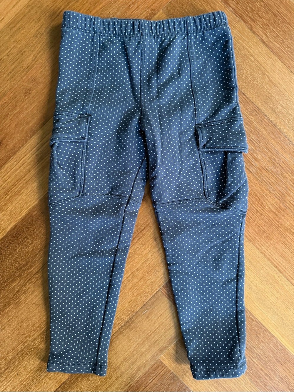 Tea Navy Polka Dot Cargo Leggings